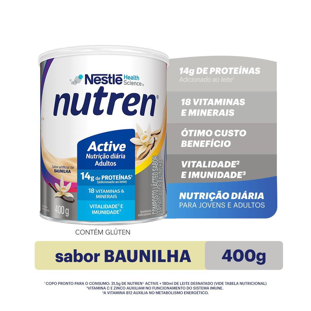 O que é Nutren Active Baunilha 400g? Guia e Onde Comprar | BuscaProdutos
