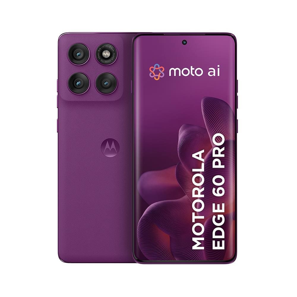 Smartphone Motorola Edge 60 Pro 5G Violeta 256GB, 12GB RAM + 12GB Ram Boost, Tel