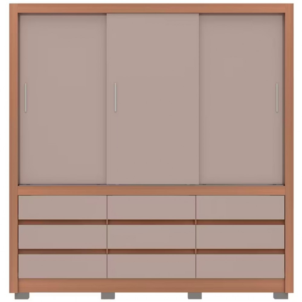 Guarda-Roupa Bartira Arezzo com 3 Portas e 9 Gavetas