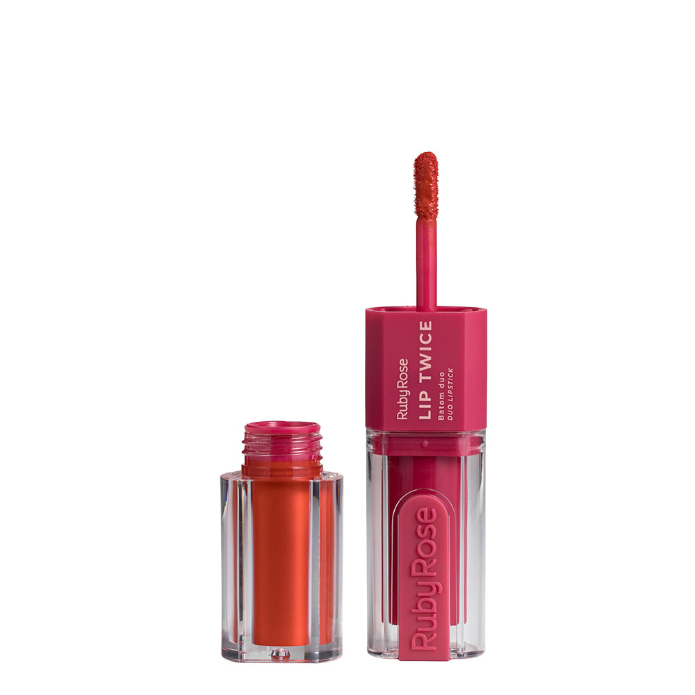 Batom Duo Lip Twice Linha Rosa - HBL6101 - Ruby Rose