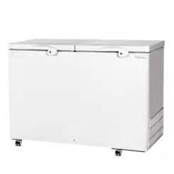 Freezer Conservador Horizontal Fricon 411 Litros Dupla Ação 2 Tampas de Chapa Branco HCED 411C 127V