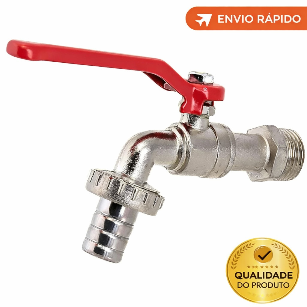 Torneira Esfera Jardim Quintal  Tanque 1/2 Metalica 1/4 volta em Oferta na Shopee