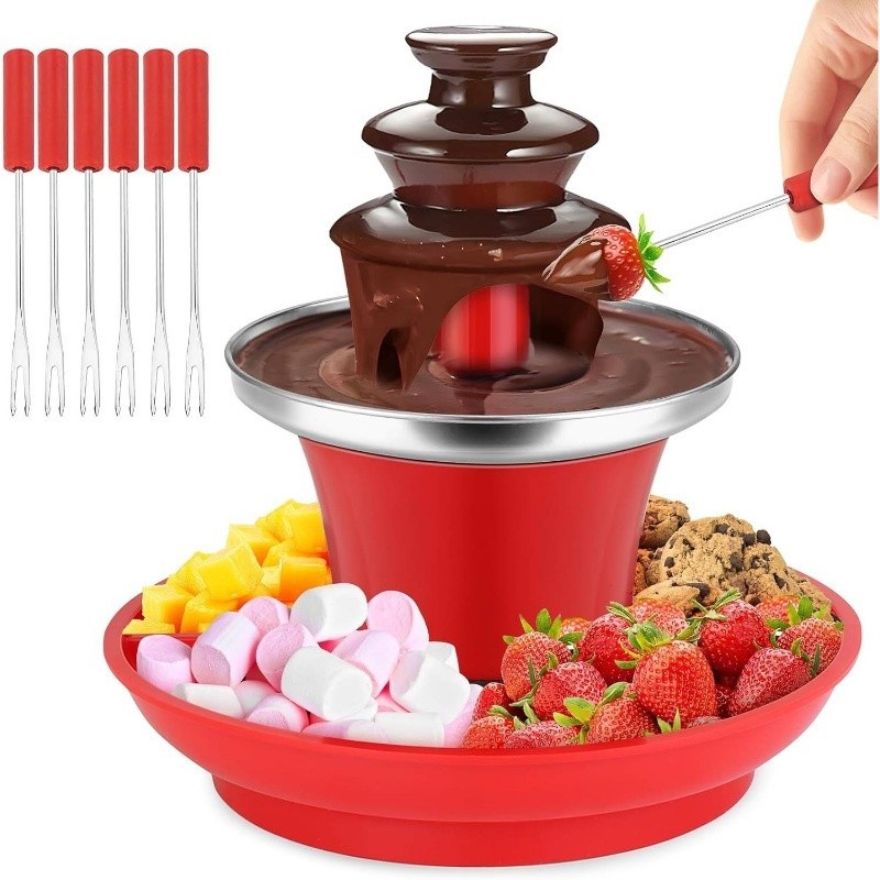 Fonte de Chocolate Elétrica Mini Cascata para Fondue – Derretedor de Chocolate 110V/220V