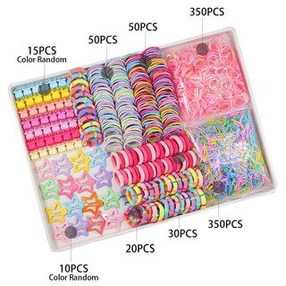 Conjunto De Gravata De Cabelo Colorida De 875 Peças Para Meninas Acessórios De Arco De Un…