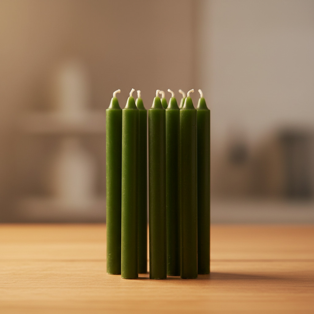 Maço 32 Velas Verde Oxóssi Palito Oxóssi Verde Umbanda 1 Kg
