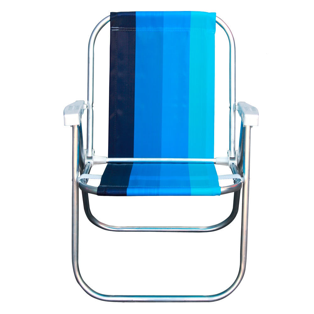 Cadeira de Praia Alta Botafogo Lar & Lazer Alumínio 047 Sortida em Oferta na Shopee