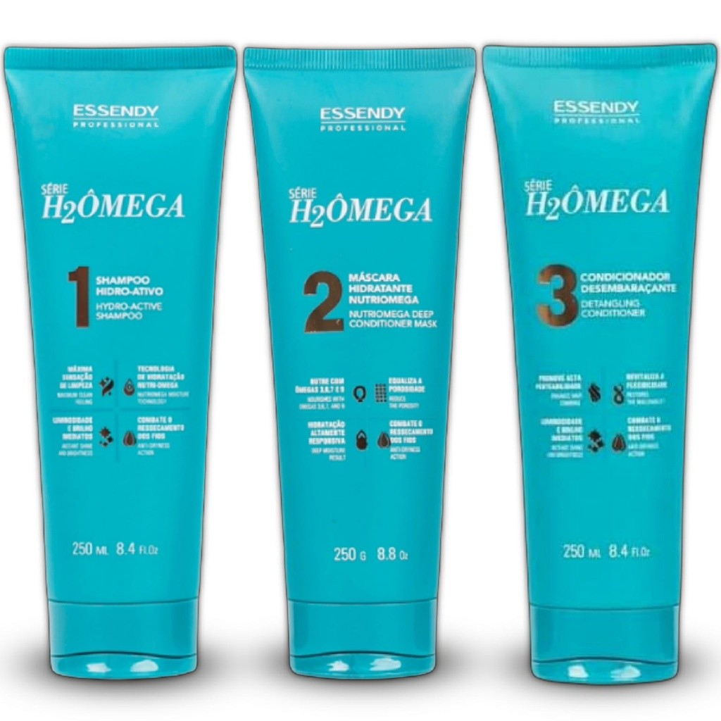 Kit Home Care Série H2Ômega 250ml Essendy Profissional