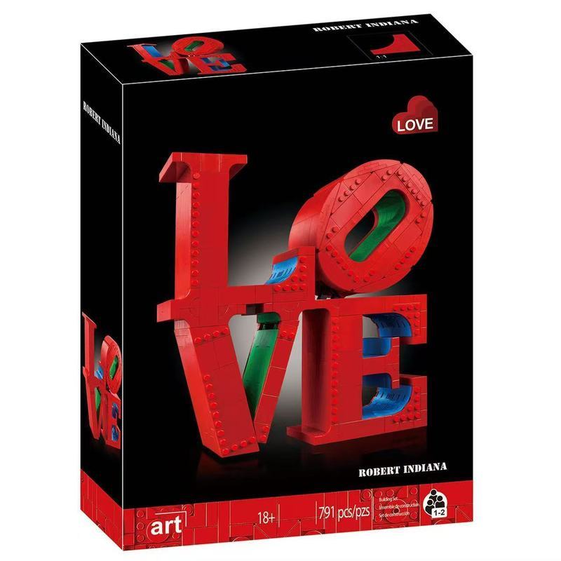 791 PCS Compatível Lego Art Life Series AMOR Escultura Montado Bloco de Construção Brinquedo Menina Presente de Dia dos