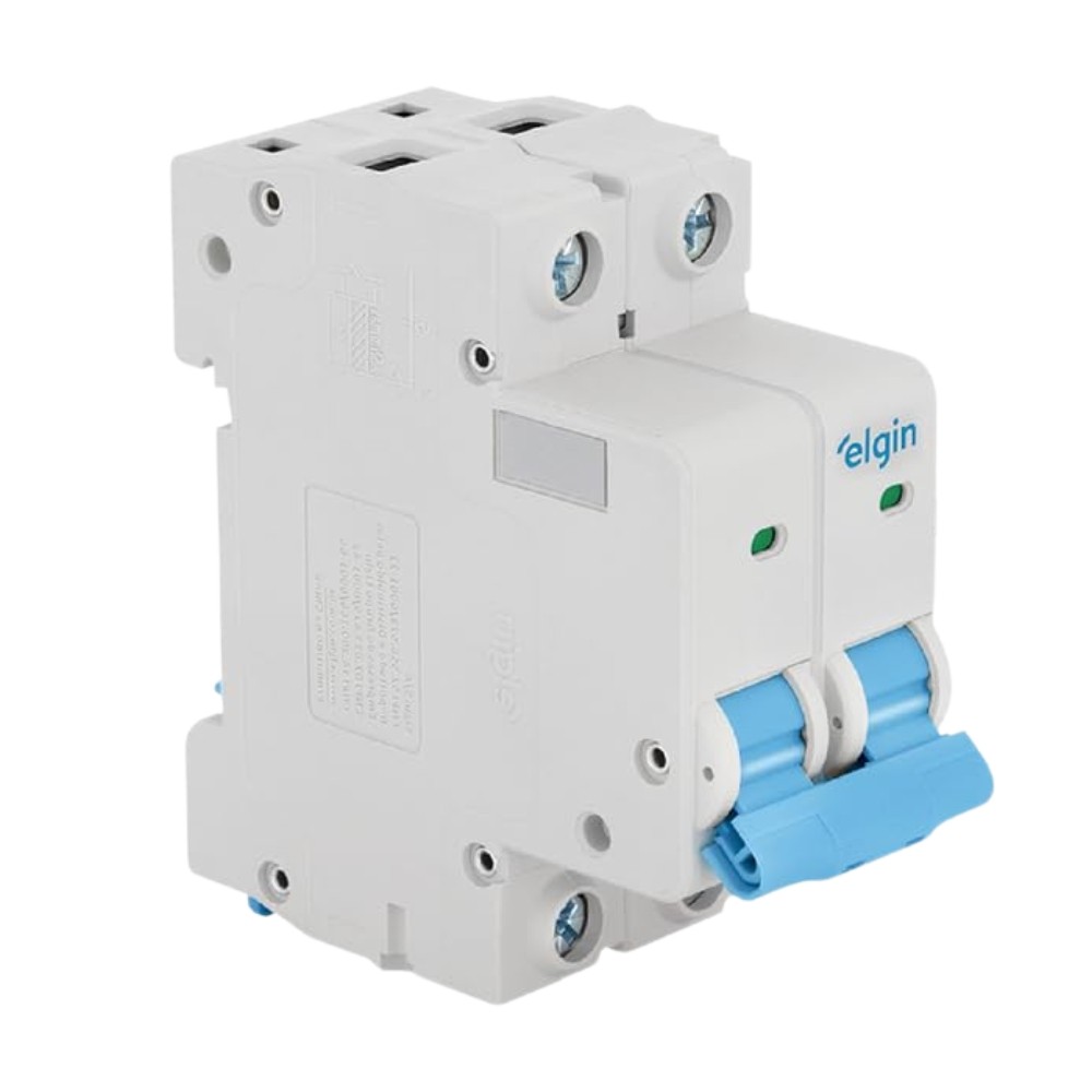 Mini Disjuntor 6KA MCB 32A 2 Polos Bivolt Elgin em Oferta na Shopee