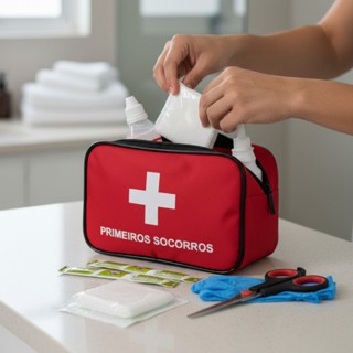 Kit Primeiros Socorros Bolsa Mochilas Camping Carro Completo em Oferta na Shopee