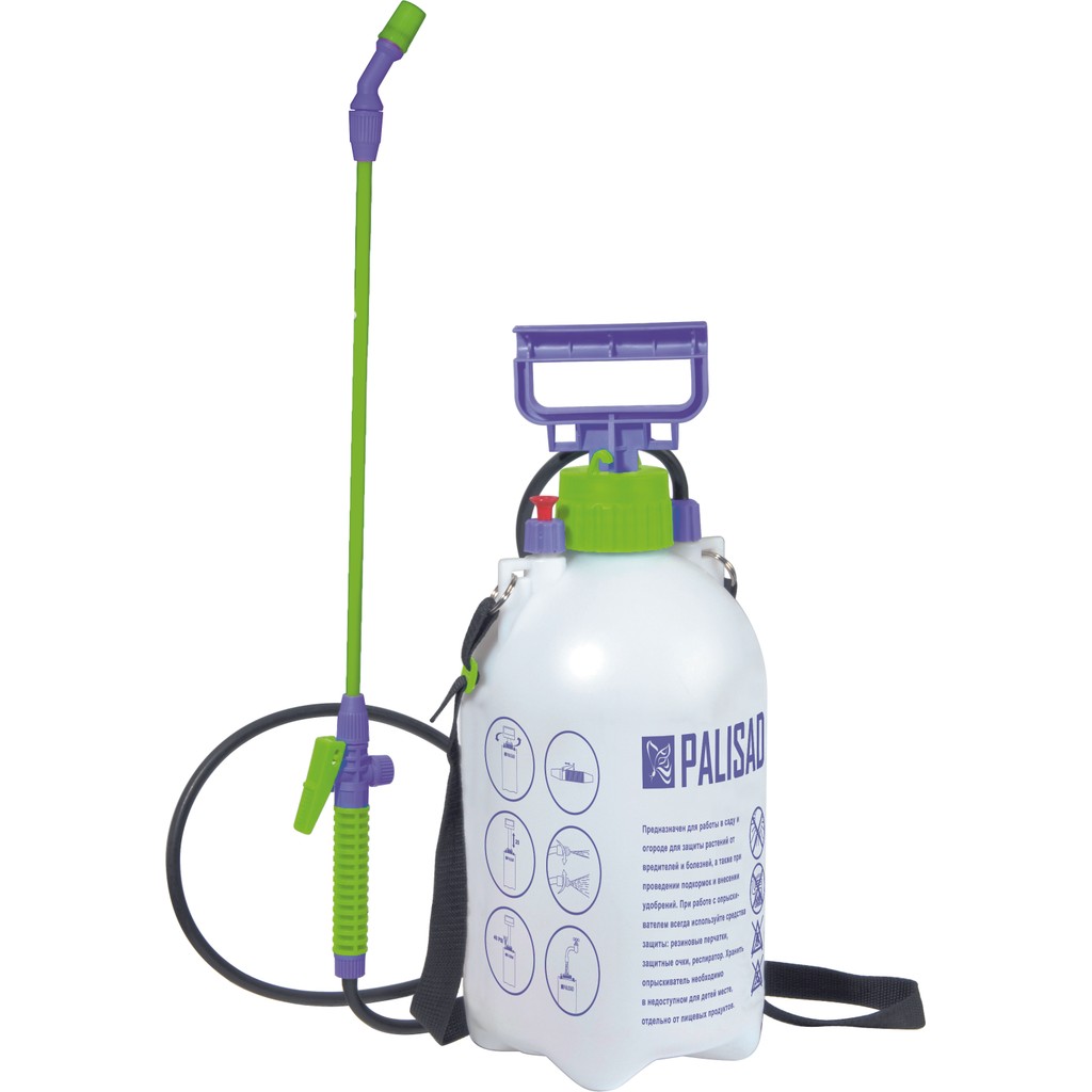 Pulverizador Manual 7L C/ Bomba Mangueira e Aspersor Palisad