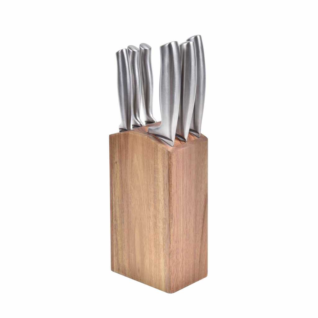 Bloco de Facas 7 Peças Aço Inox Kenya em Oferta na Shopee