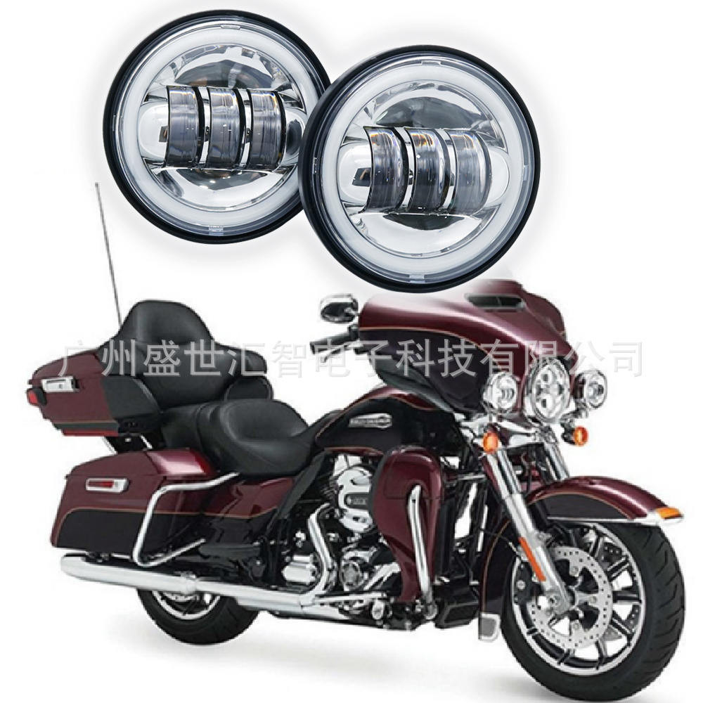 Adequado para harley sinal de volta luz lateral auxiliar 4.5 Polegada harley motocicleta modificado 30W luz nevoeiro pro