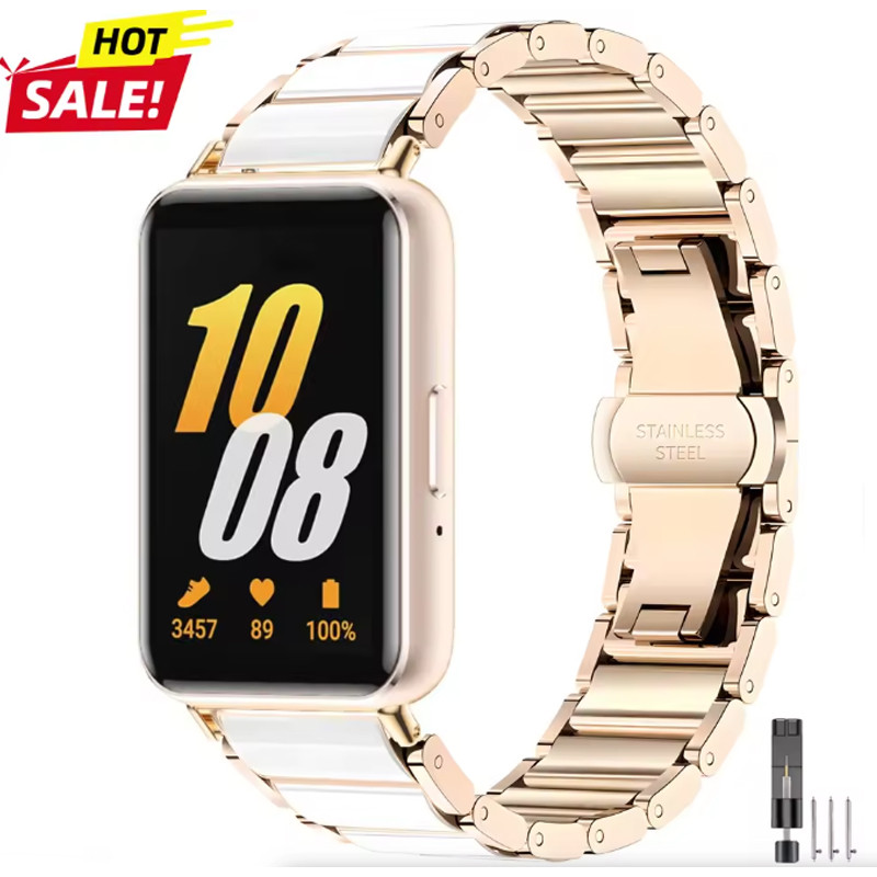 Pulseira De Cerâmica Para Samsung Galaxy Fit 3 , Aço Inoxidável Fit3 , Substitui