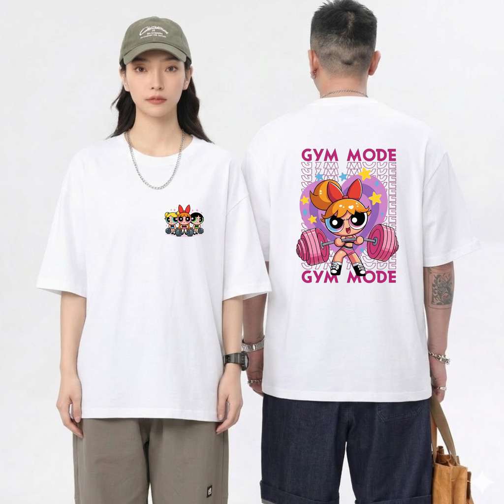 Camiseta Oversized Academia Meninas Superpoderosas Florzinha - Tamanhos P ao G