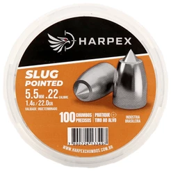 Chumbinho Harpex Slug Pointed Precisão Extrema 5.5mm (.22) - 100un