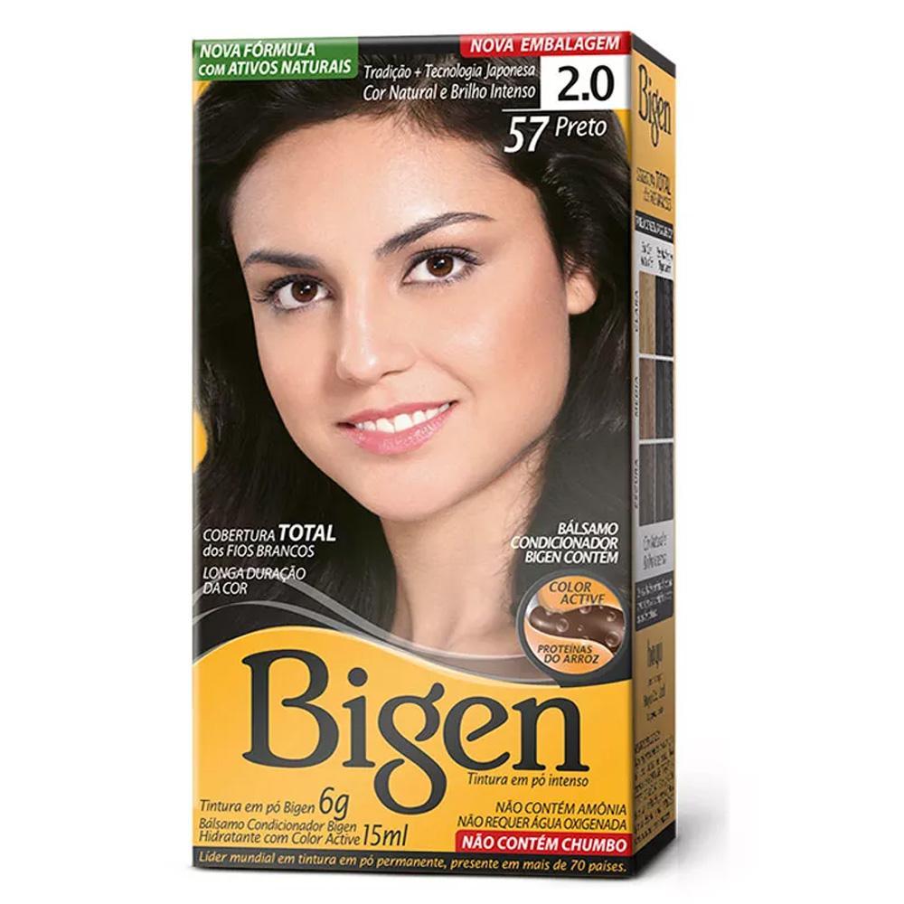 Tintura em Pó Bigen Preto 6g em Oferta na Shopee