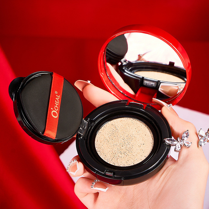 Influenciador mesmo estilo almofada de ar cc creme corretivo hidratante brilho cc base líquida almofada de ar cosméticos