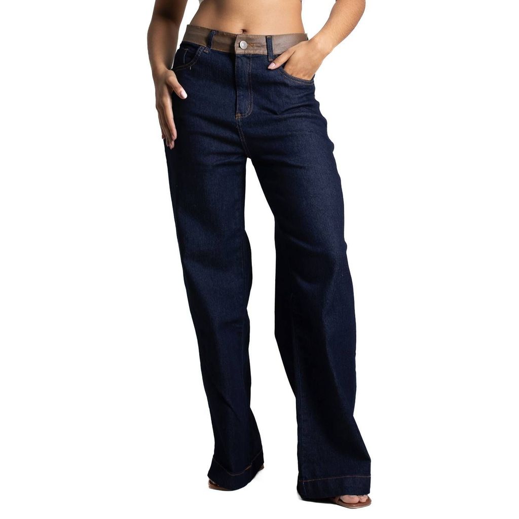 Calça Jeans Sawary Wide Leg Petit - 282668 