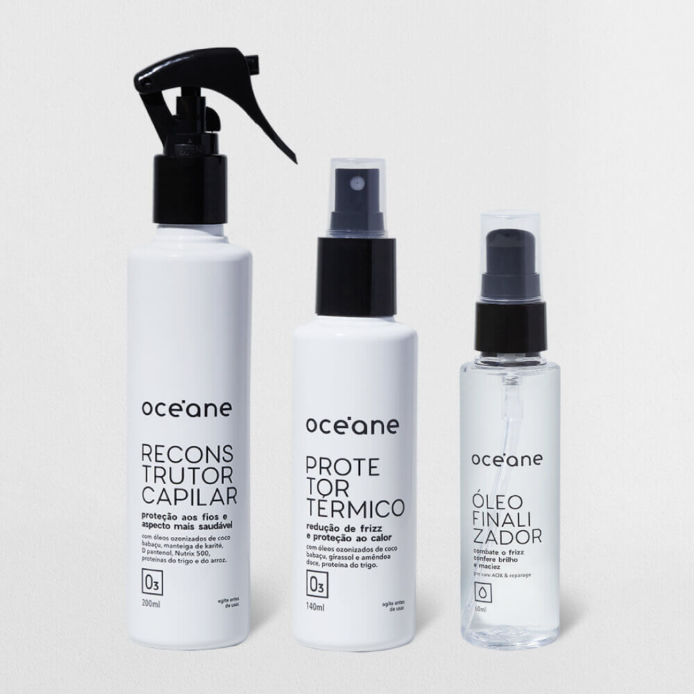 Kit Finalização Capilar Completa (reconstrutor + Protetor Térmico + Óleo) em Oferta na Shopee