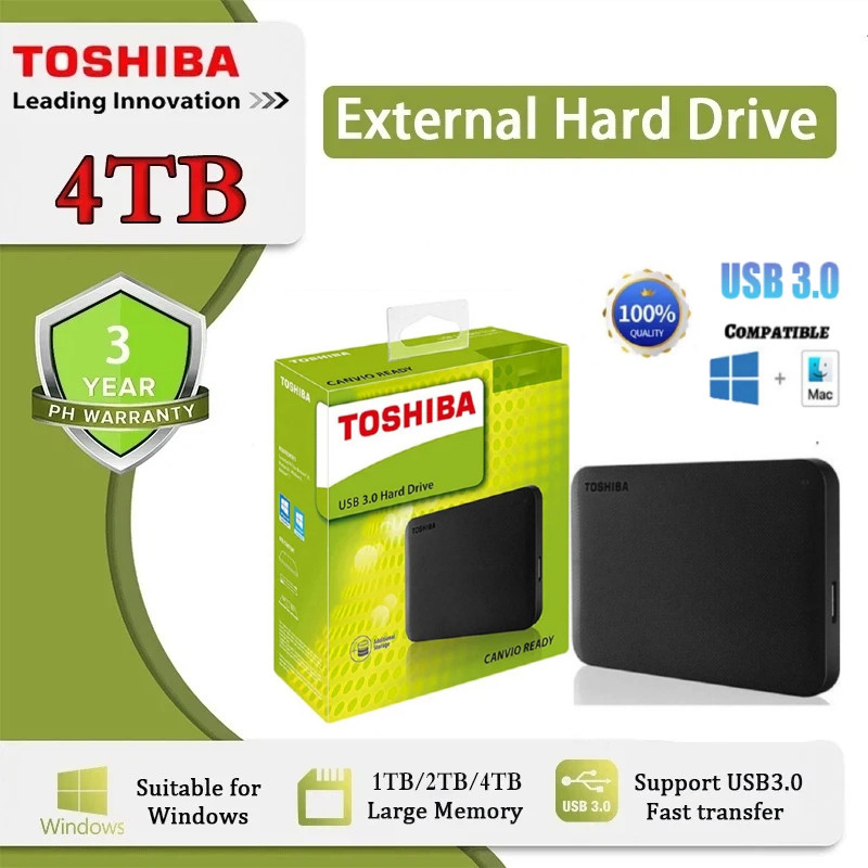 ⚡️ Toshiba Disco rígido externo⚡️ 1TB 2TB 4TB⚡️ External Hard Drive HDD USB 3.0  Portable HD Externo 2TB Hard Drive
