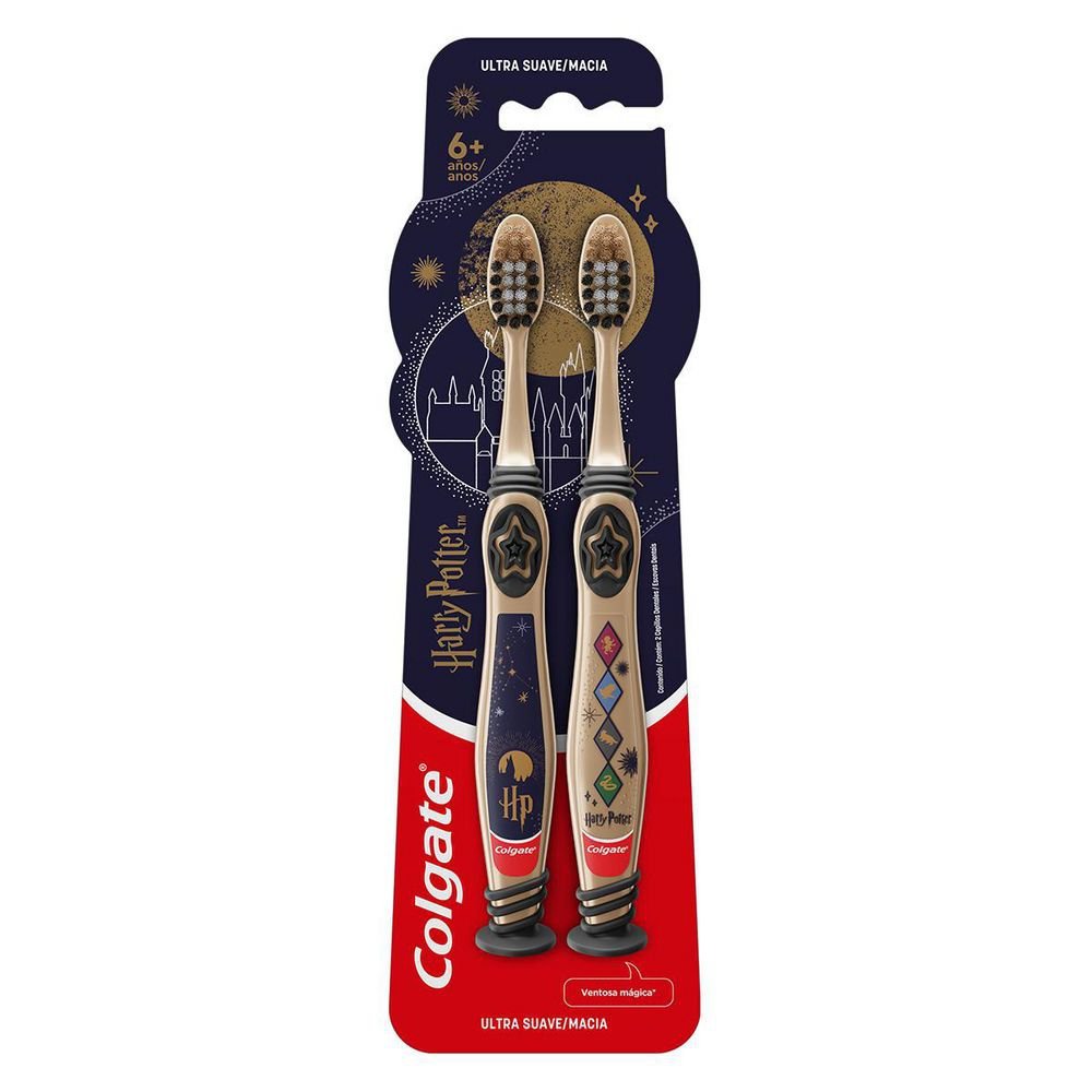 Escova de Dente Infantil Colgate Harry Potter 6+ Anos Ultra Suave Macia Sortidas 2 Unidades em Oferta na Shopee