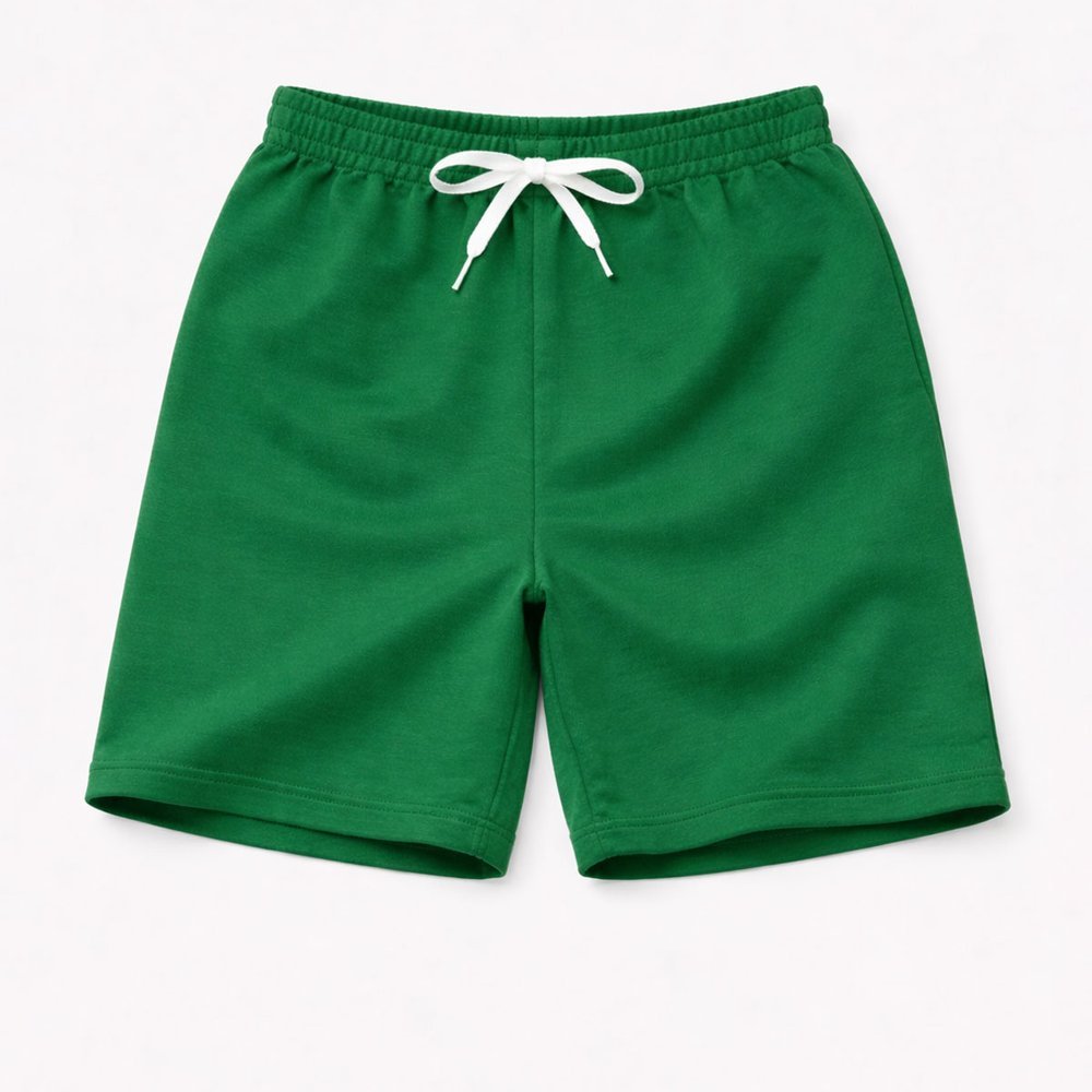 Bermuda Moletinho Masculina Verde com Cardaço - Babei no Look