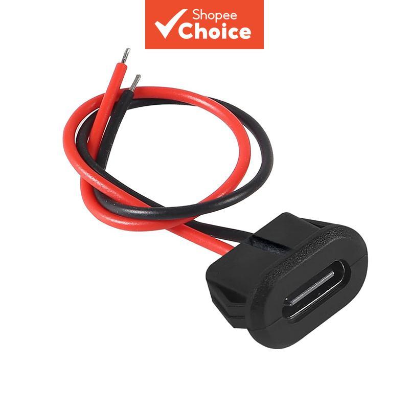 Tipo-C Fêmea Chassi Fio Conector USB Soquete Durável Universal Sem Terminal