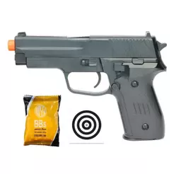 Pistola Airsoft Vg P226 Spring 6mm Rossi Vigor + BBS + Alvos