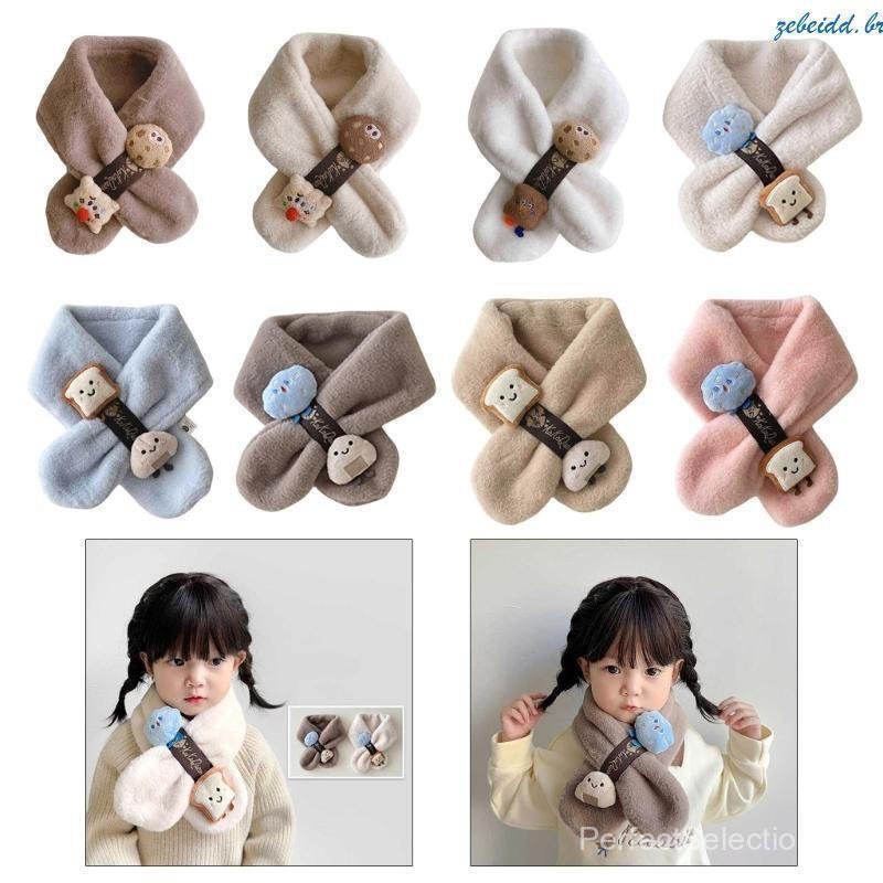 zebeidd Cachecol Infantil Aquecedor Lã Para Clima Frio