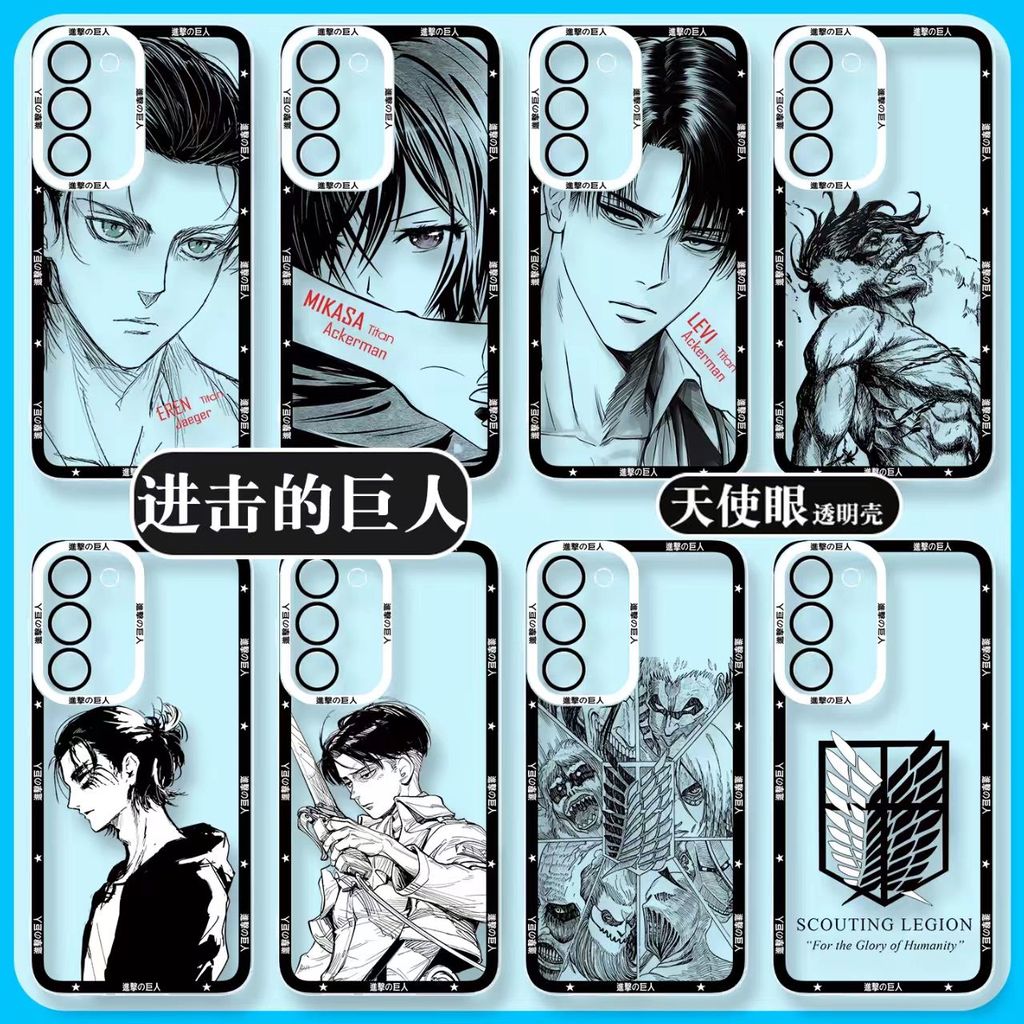 Capa Attack on Titan para Samsung Galaxy A57 5G A56 A55 A16 A07 A54 A53 A52 A35 A36 A34 A06 A52S 5G Capa de Telefone Tra