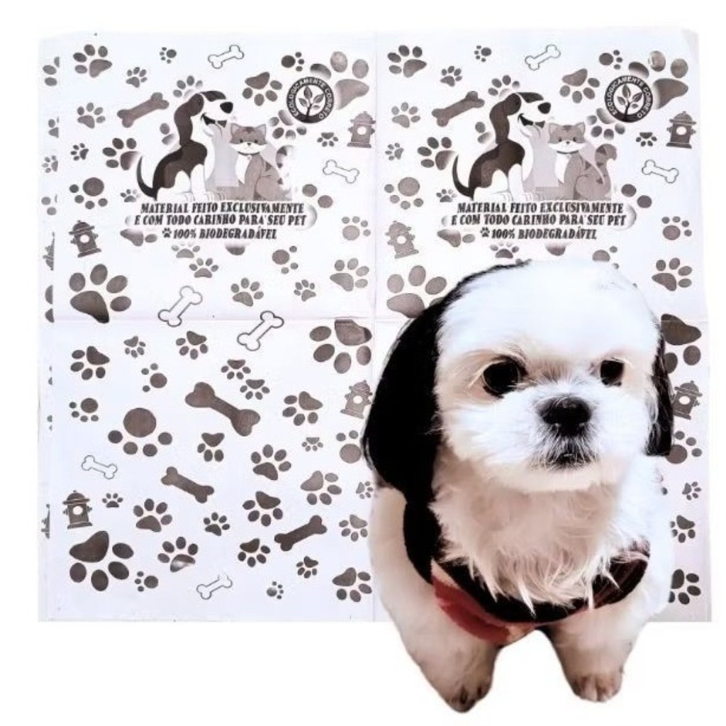 Jornal Pet Limpo Sem Cheiro 300 Folhas 5KG Anti-Odor e Maxima Absorção Tapete Pet 64x58