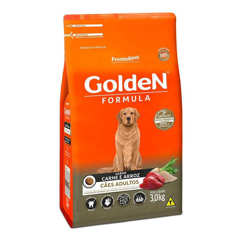 Ração Premier Golden Formula Cães Adultos Carne/Arroz 3 Kg