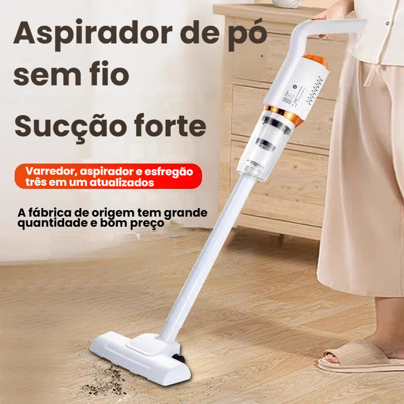 Aspirador de Pó para Uso Doméstico – Sem Fio, Portátil, Limpeza Manual com USB