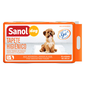 Tapete higiênico Sanol Dog 60x80cm 30 unidades