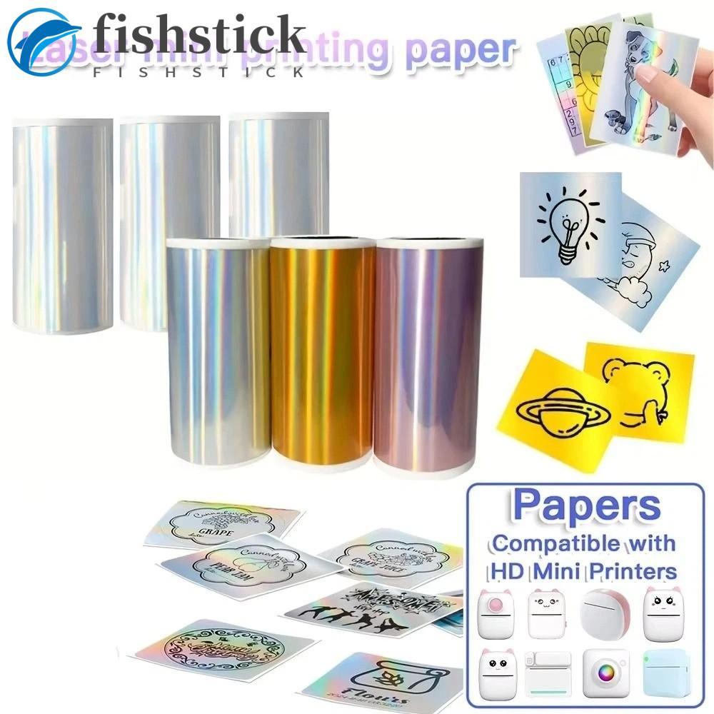 Papéis Para Impressora Térmica FISHSTICKA , Papel Térmico Holográfico Premium Com Acabamento Liso Colorido HD , Efeito B em Oferta na Shopee