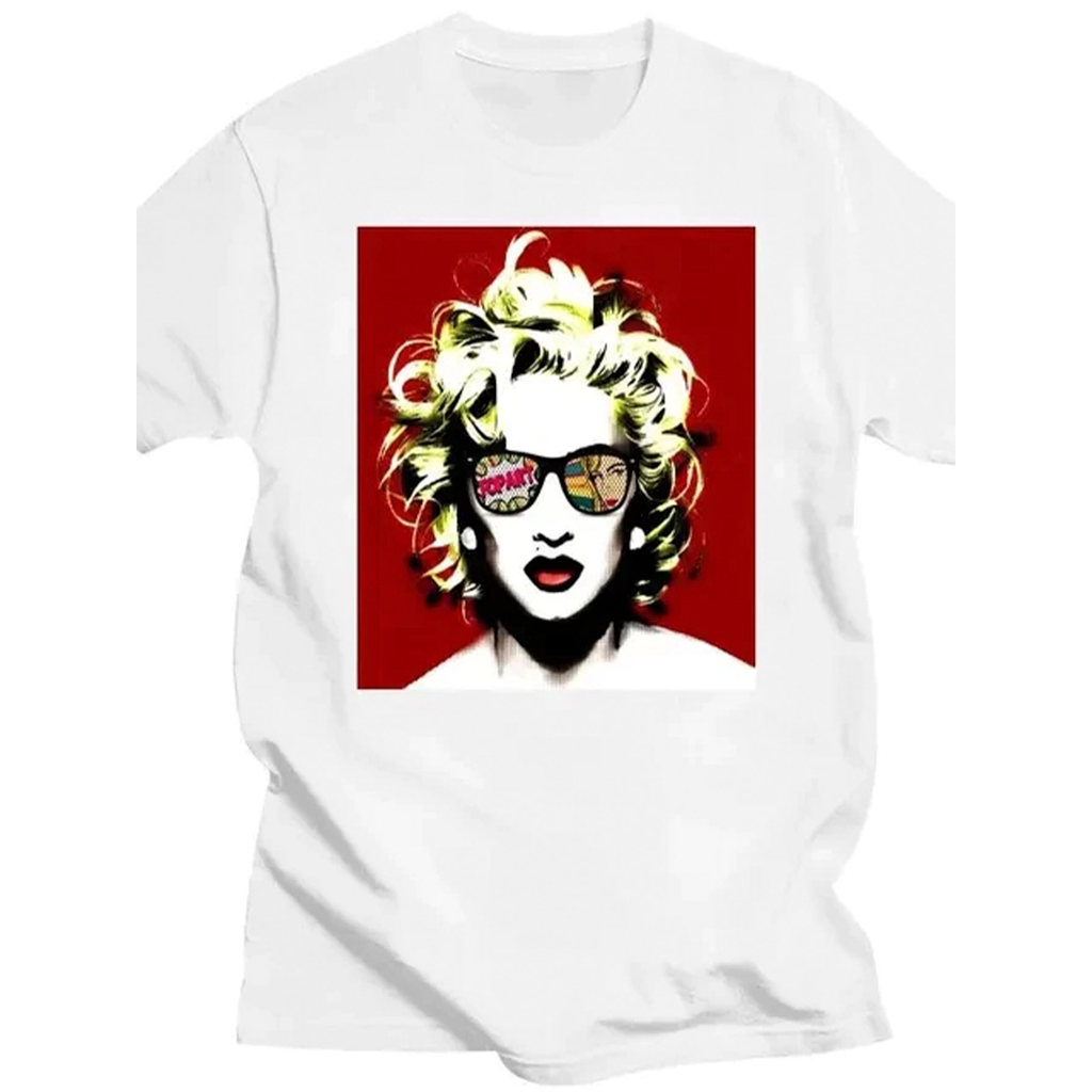 Tshirt Feminina Madonna Golden Era Lançamento Camiseta 100% Algodão Camisetão Solta Plus Size Camiseta - Estampaê