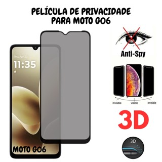 Pelicula de Privacidade Vidro 3D Para Motorola Moto G06 - Pronta Entrega em Oferta na Shopee