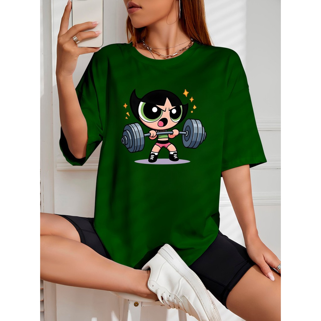 Camisa Docinho Camiseta Feminina Super Poderosas 100% Algodão Estampa Academia Treino Gym em Oferta na Shopee