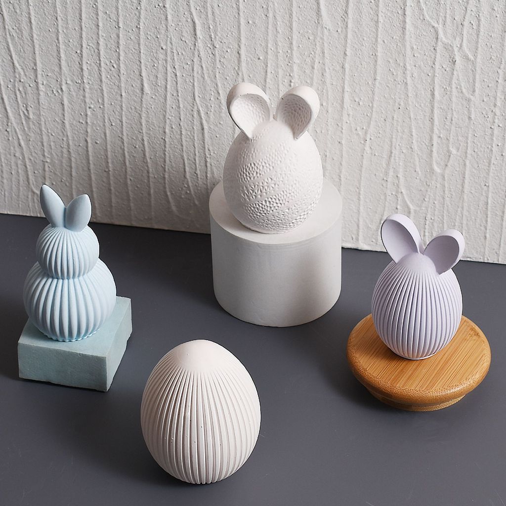 Molde De Silicone Para Ovo De Coelhinho Da Páscoa-Redondo De Coelho 3D Artesanato Em Resina , Vela E Gesso DIY em Oferta na Shopee