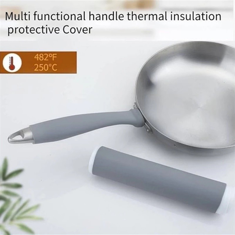 Manga De Silicone Para Panela-Borracha Cabo Anti-Calcário-Tampas Capa Resistente Ao Calor , Antiderrapante