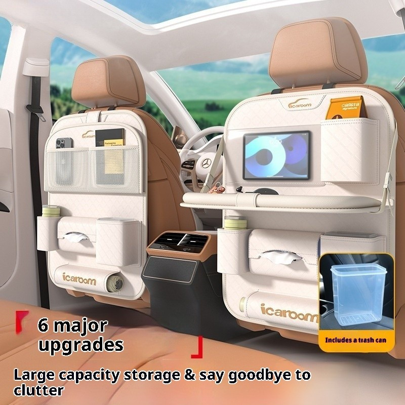 Bolsa de Armazenamento Suspensa para Encosto de Assento de Carro Mesa Pequena para Assento Traseiro Organizador de Armaz