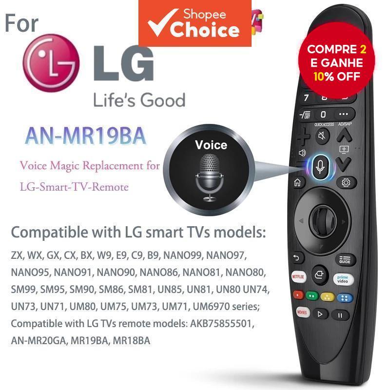 Controle Remoto Mágico De Voz AKB75855501 Substituição Remota Mágica Para LG Smart TV AN-MR20GA MR19BA MR18BA Universal