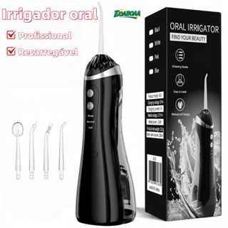Irrigador Oral Portátil Recarregável – Sem Fio, Profissional, Limpeza Profunda em Oferta na Shopee