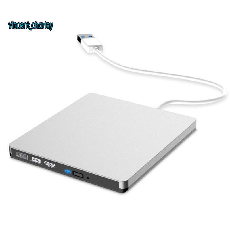 Leitor De CD Externo USB3.0 , Tipo Bandeja De 12.7mm , Gravador De Unidade Óptica Ultra Fino DVD-RW Para Computador , La