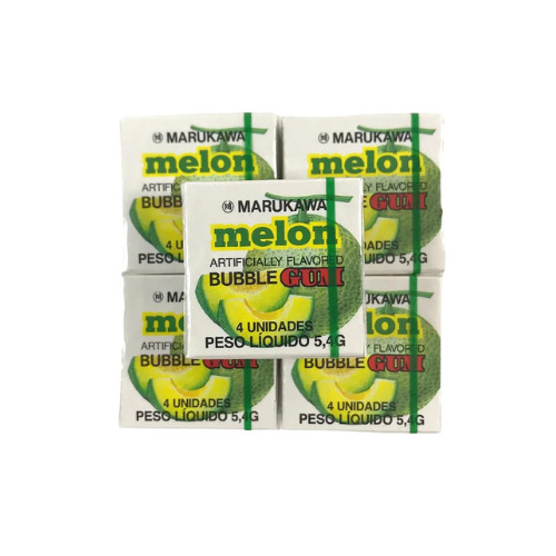 CHICLETE SABOR MELÃO - MARUKAWA MELON GUM 5,4G JAPÃO
