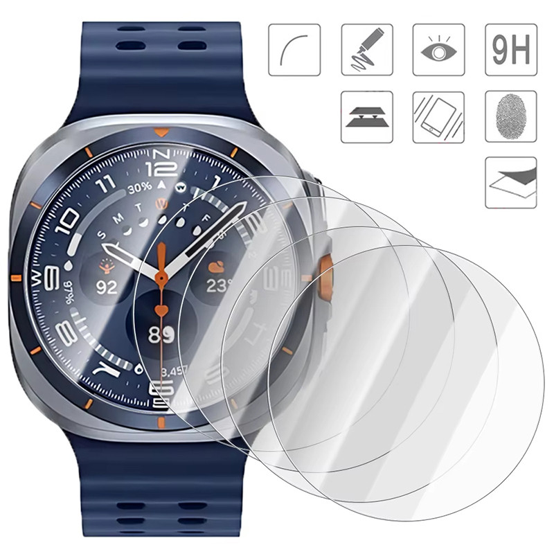 Kit 6 Película Com Vidro Para Relógio Samsung Galaxy Watch 98 40mm 44mm Classic 46mm Ultra Protetora Vidro Temperado 3D
