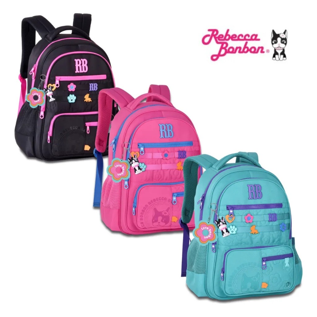Mochila De Costas Escolar Reforçada Rb Feminina Rebecca Bonbon | Lançamento Volta Às Aulas ! em Oferta na Shopee