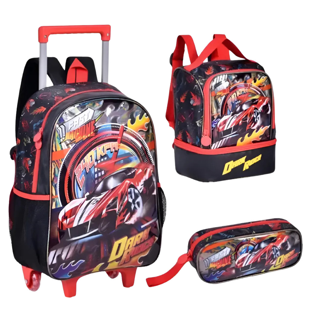 Kit Mochila De Rodinha Fast Machine Clio Style Fm24500k