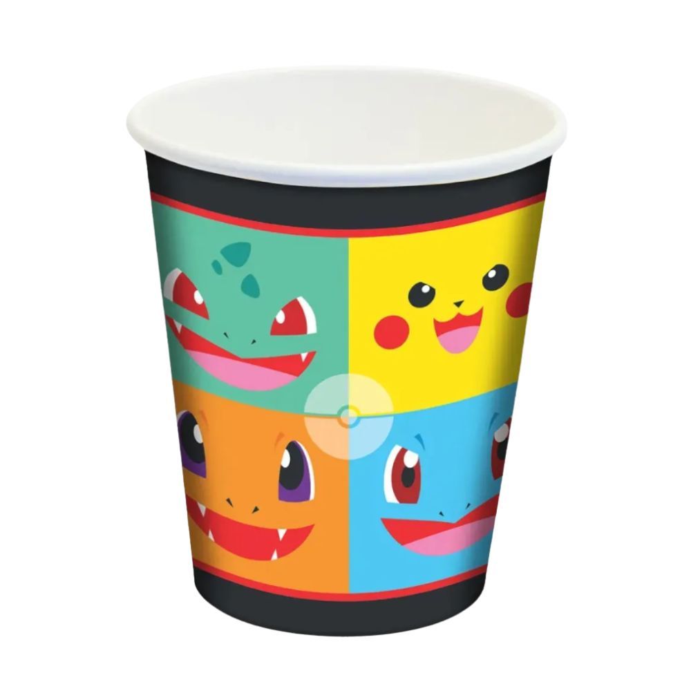 Copo Descartável Papel 180ml - Pokemon - Pocket Monsters - 08 unid em Oferta na Shopee